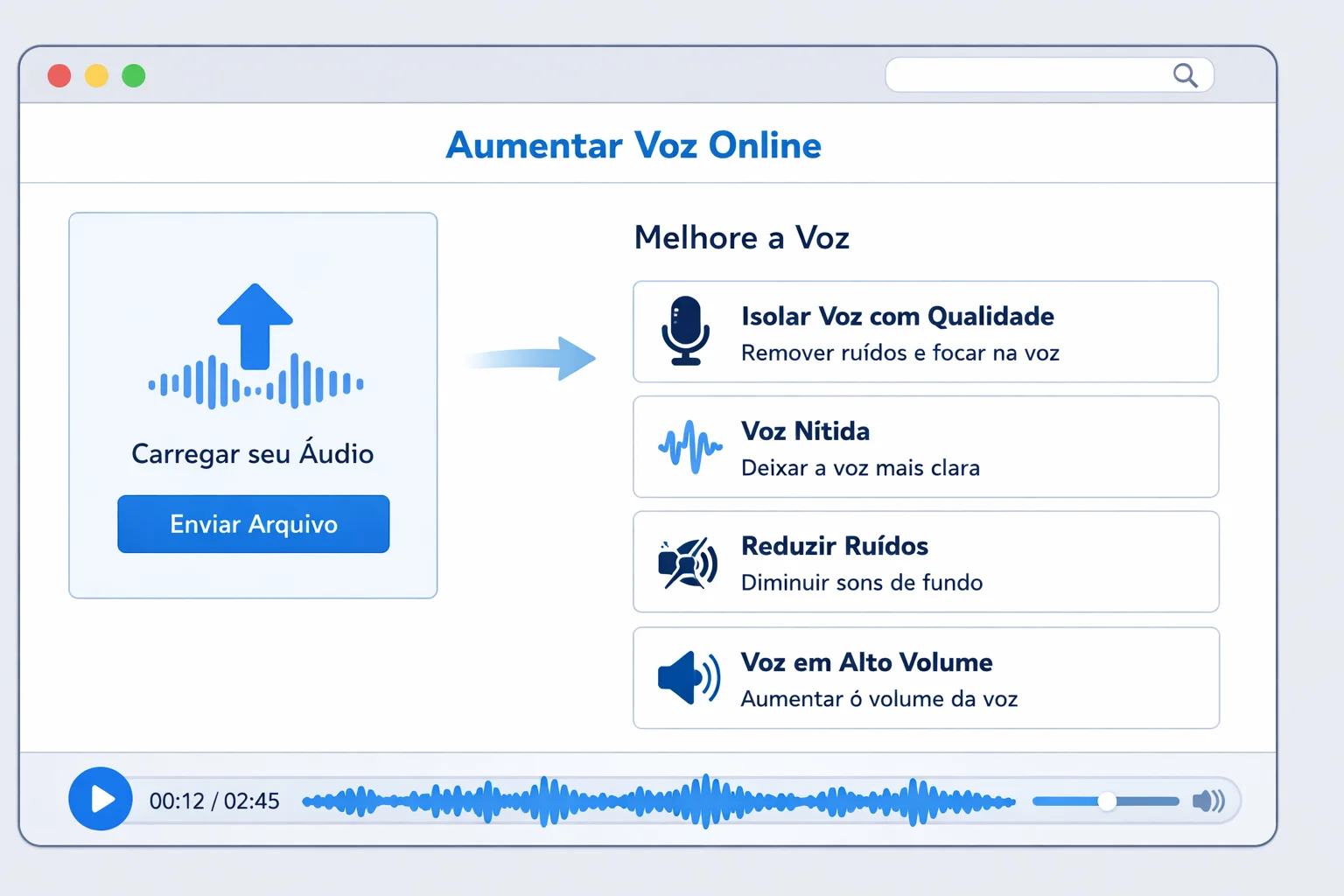 Aumentar Voz de um Áudio