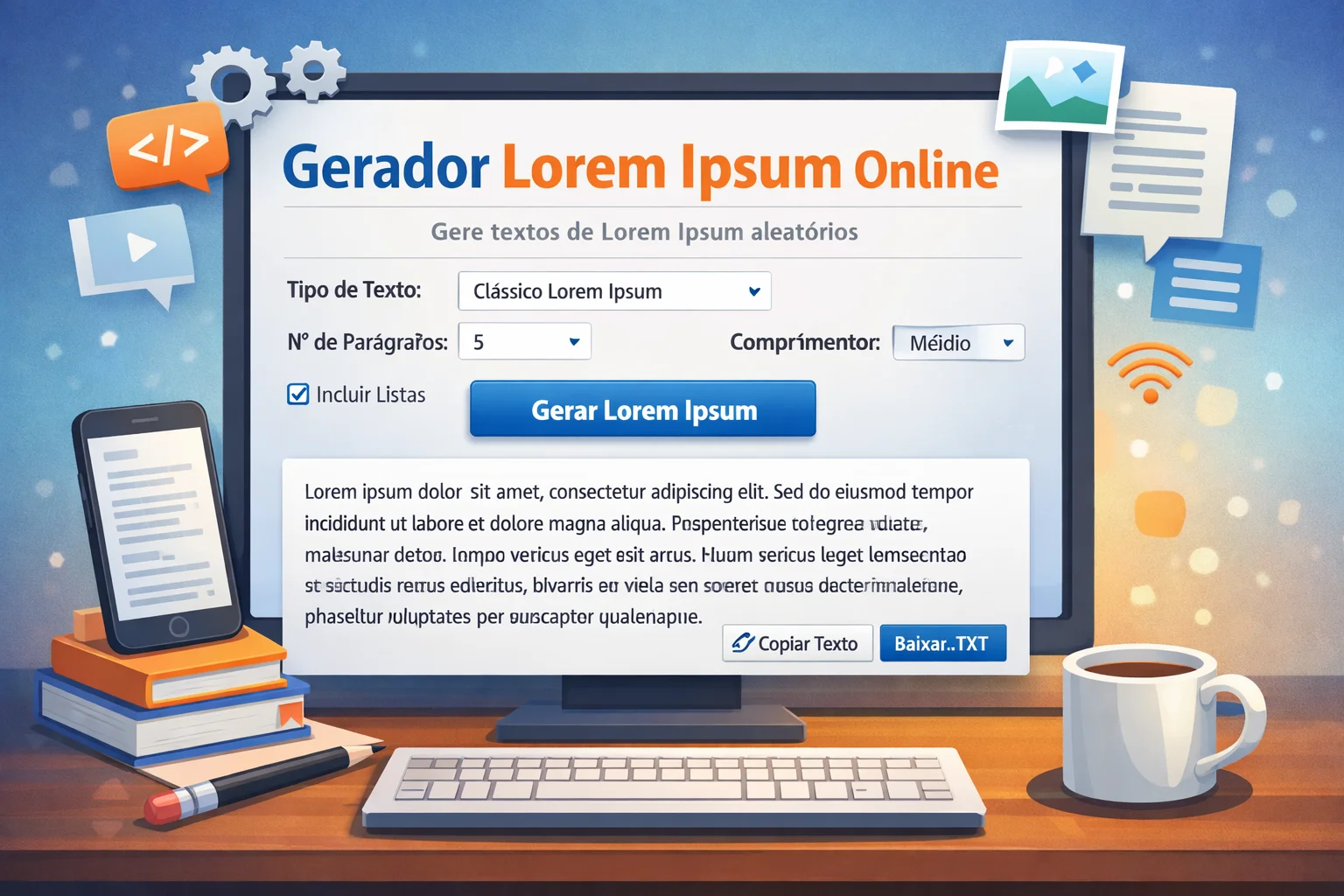 Gerador de Lorem Ipsum